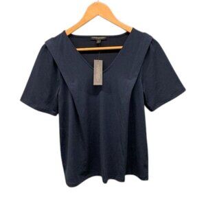 Banana Republic Pleated‎ Blouse Top Womens XS Blue Business Casual Workwear NWT